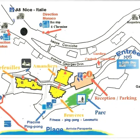 Apartamento Appartement 6 Pers, Vue Mer, Wi-Fi, Roquebrune-Cap-Martin Rocabruna